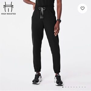 Figs High Waisted Regina Jogger Scrub Pants in Black